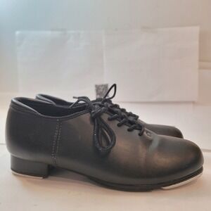 Weissman Tap Shoes Kids Black Lace Up Dance Shoes W1600 Size 6AM